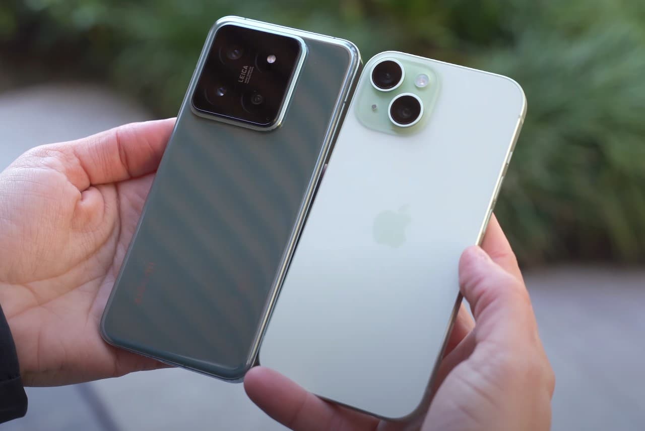 Diferencias entre el diseño del iPhone 15 y el Xiaomi 14