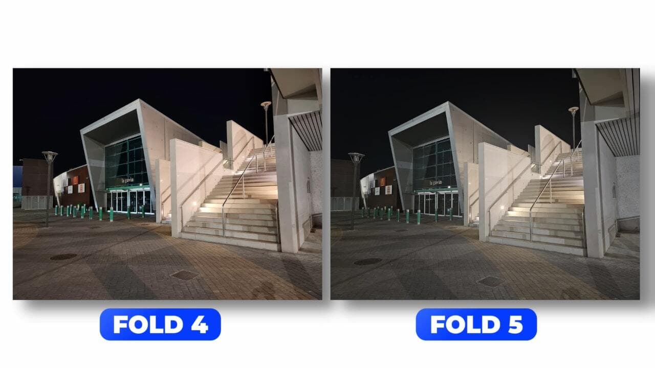 Comparativa foto de noche Samsung Galaxy Z Fold4 vs Z Fold5
