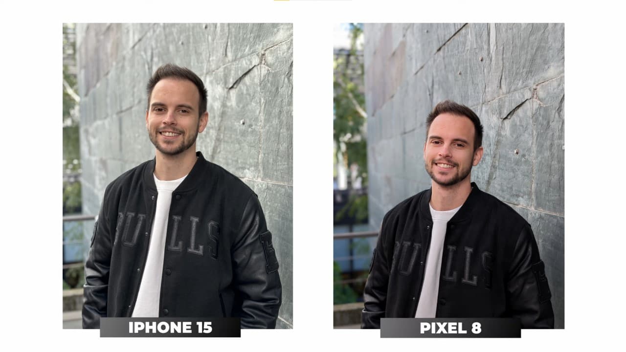 Modo retrato iPhone 15 vs Pixel 8