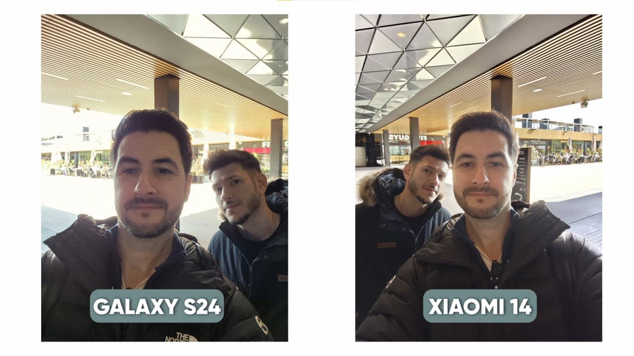 Selfie del Xiaomi 14 vs Galaxy S24