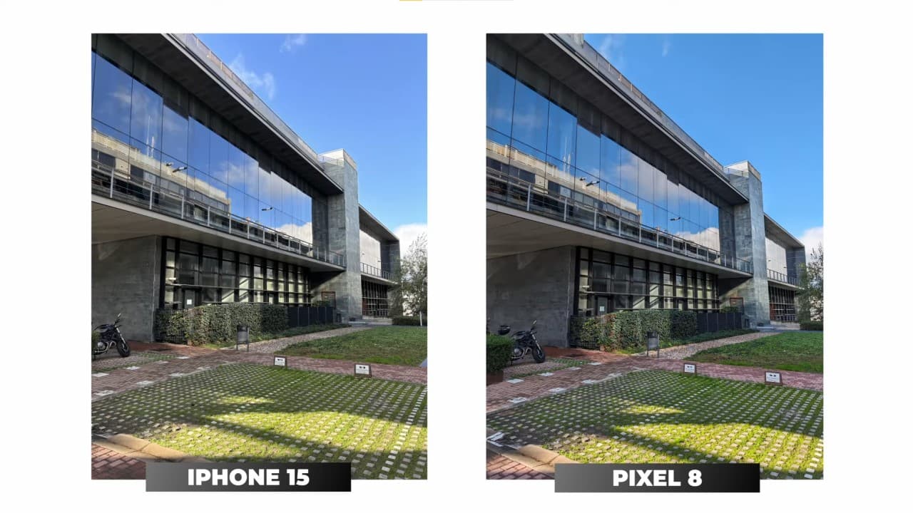 Sensor principal iPhone 15 vs Pixel 8