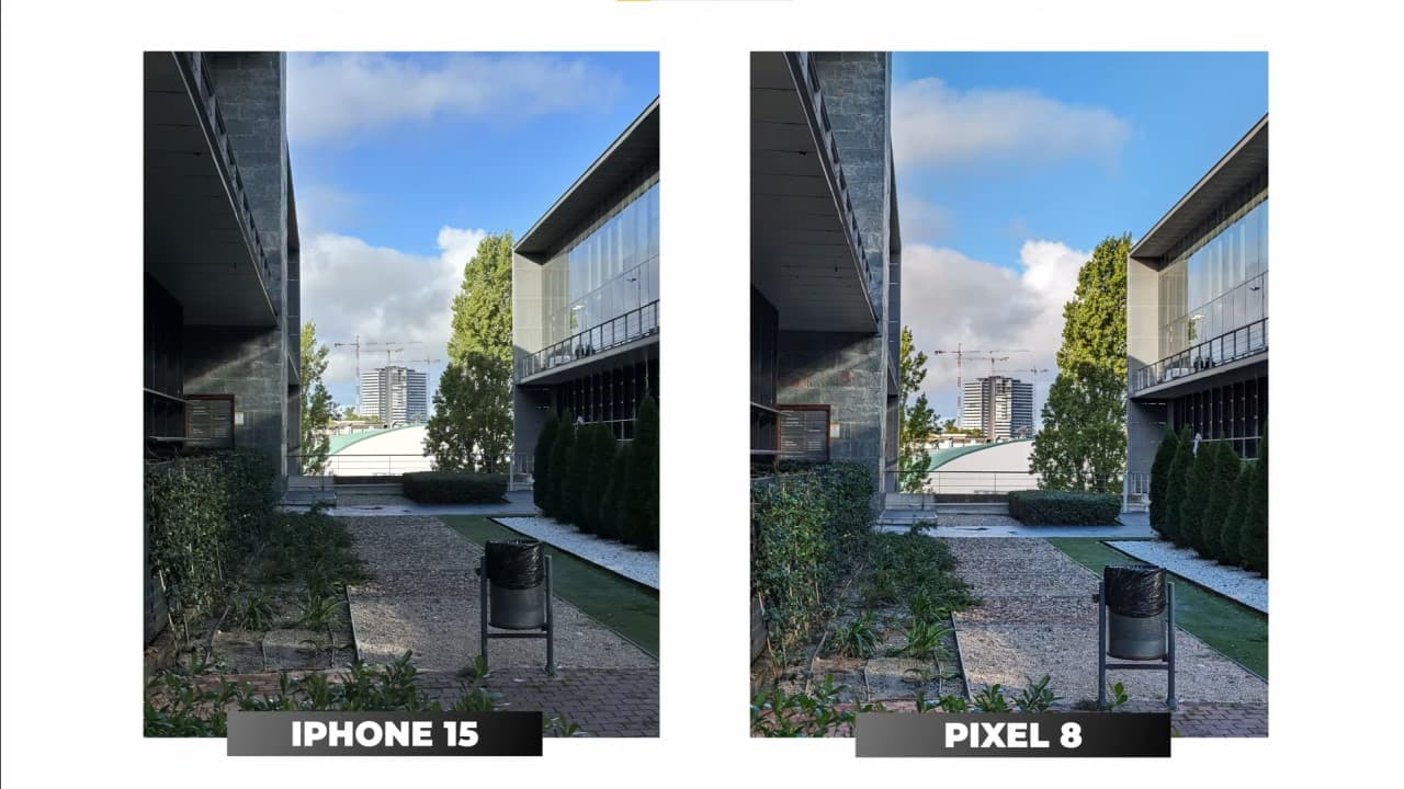 Teleobjetivo iPhone 15 vs Pixel 8