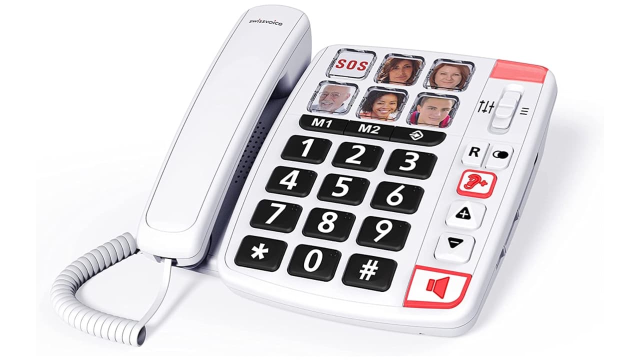 Teléfono fijo teclas grandes