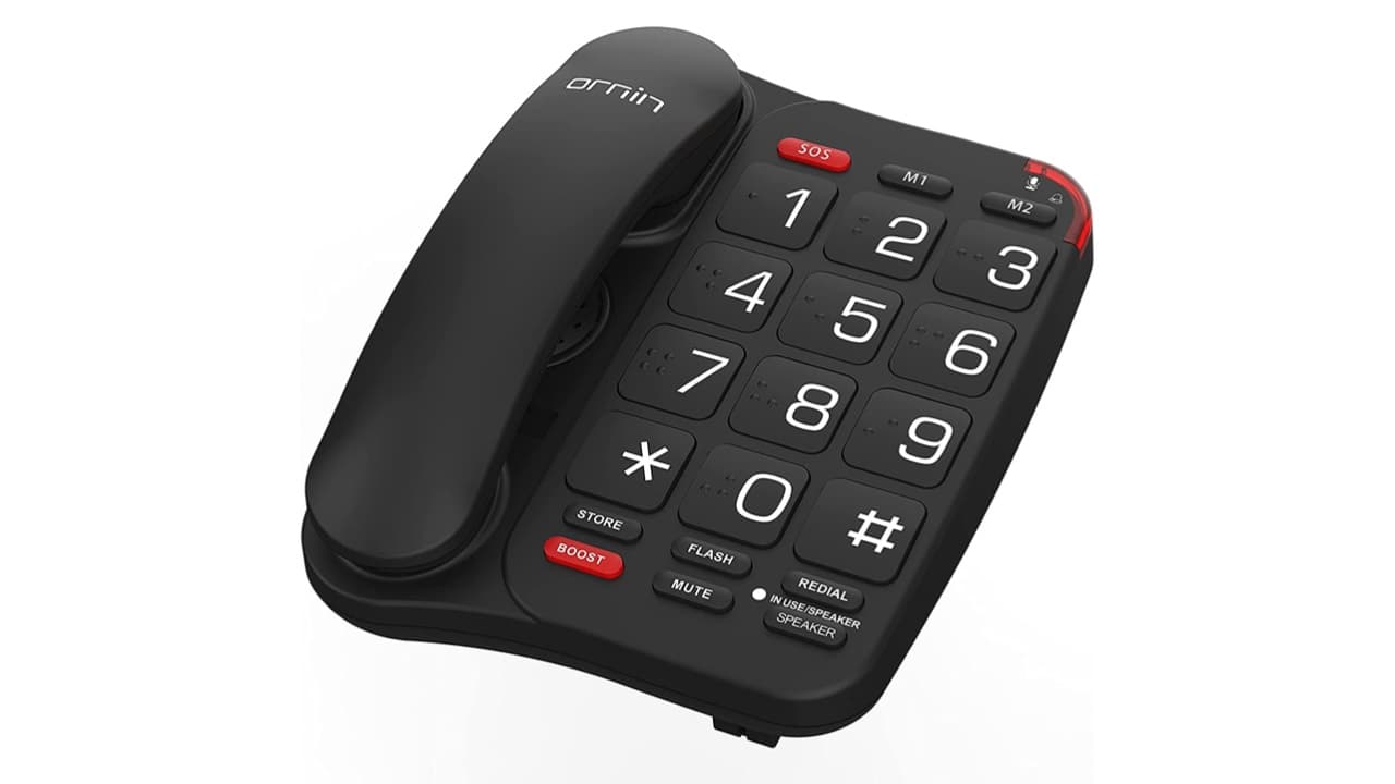 Teléfono fijo con teclas Braille