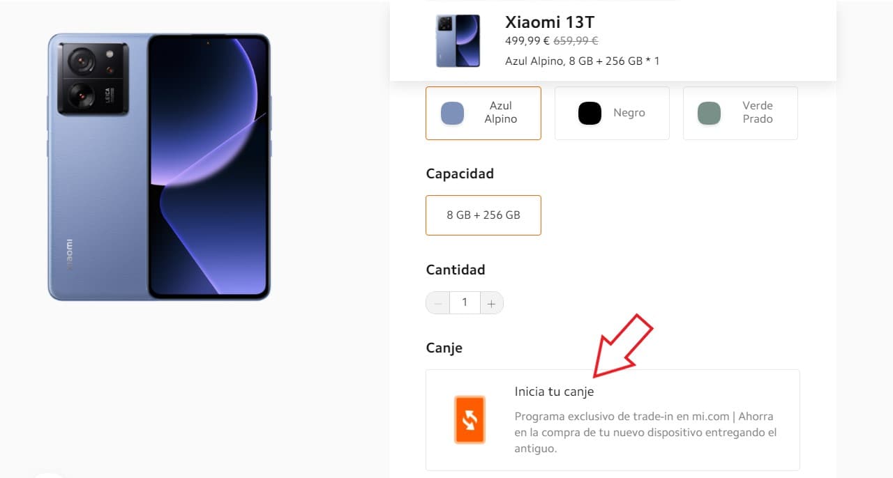 Canjear móvil en Xiaomi Store