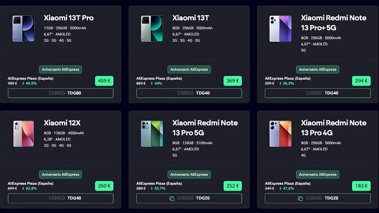 ¿Quieres un Xiaomi? Elige uno de estos a precio de chollo