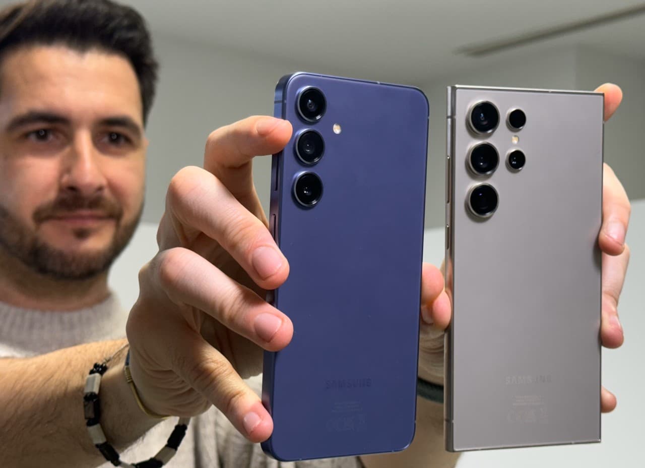 Comparativa de tamaño entre el Samsung Galaxy S24+ y el S24 Ultra