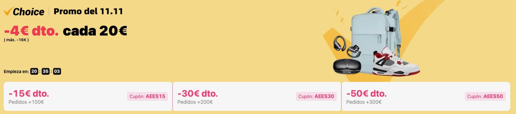 Banner Choice AliExpress 11.11