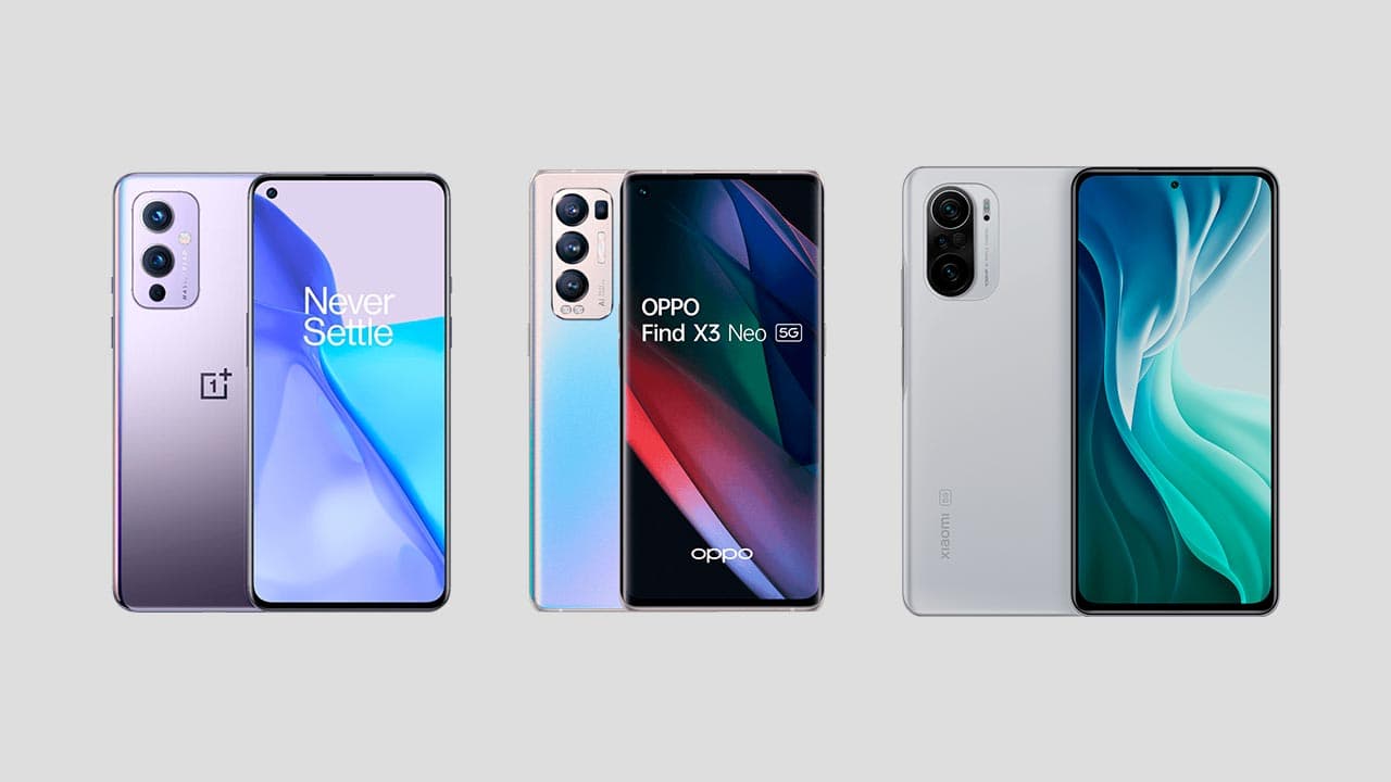 OnePlus 9 vs OPPO Find X3 Neo vs Xiaomi Mi 11i, los escondidos de la gama alta