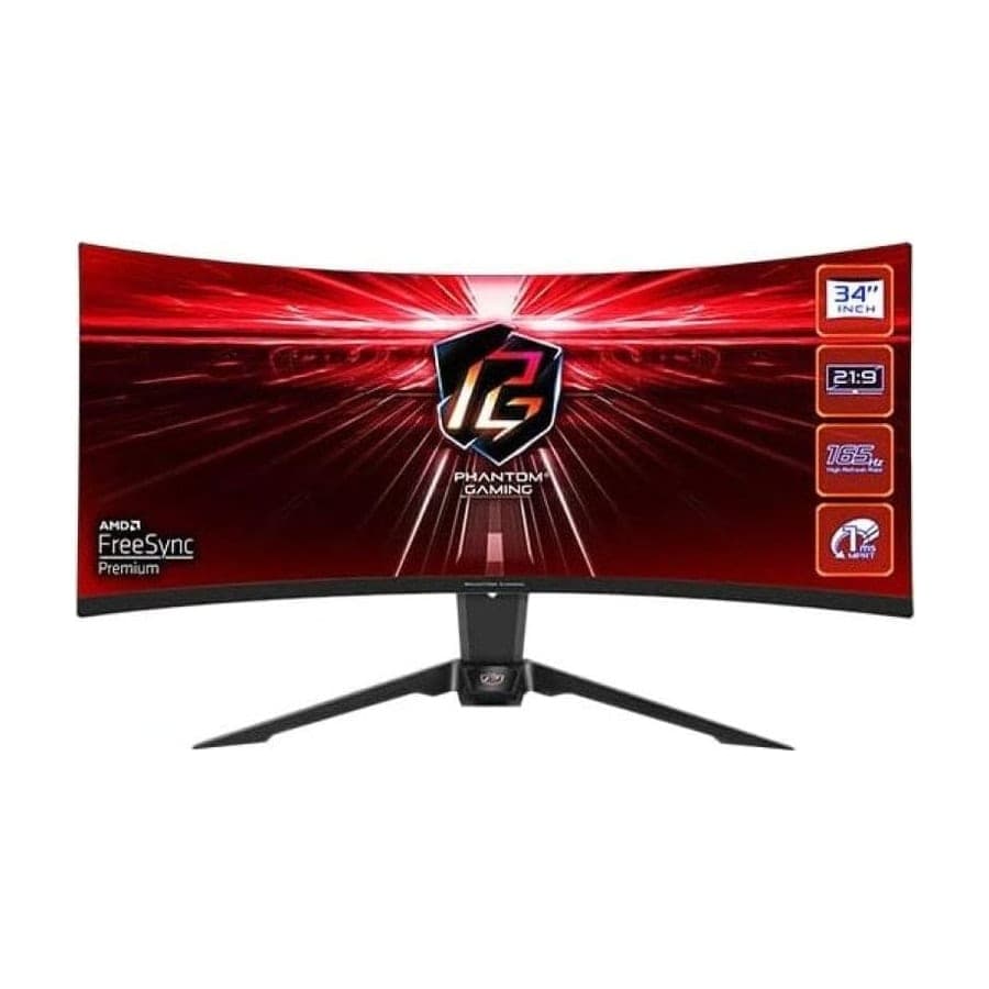 ASRock PG34WQ15R2B 34" Curved Ultrawide Monitor