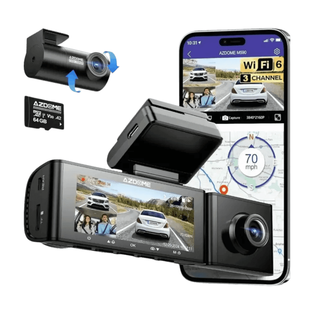 Azdome M590 3CH Front/Rear Dash Cam