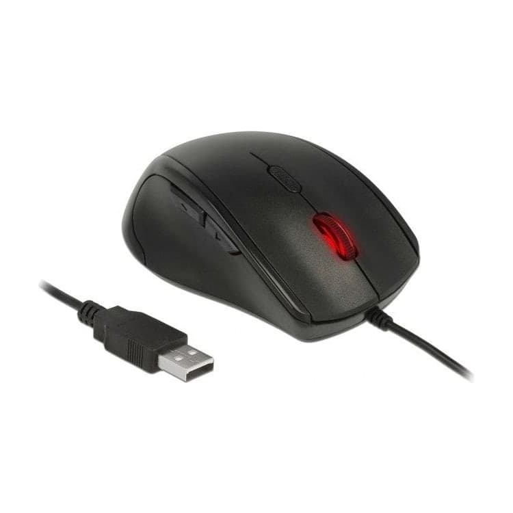 Delock 12548 Ratón USB Óptico para zurdos