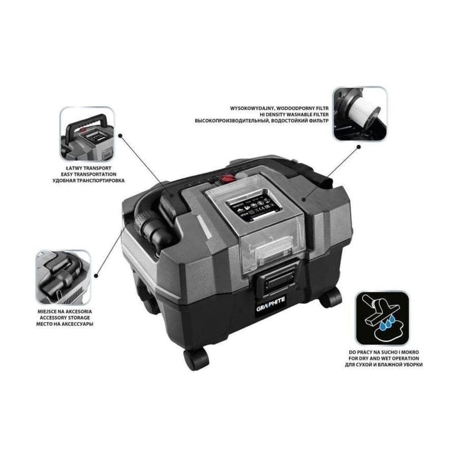 Graphite 58GE105 Aspiradora con bolsa