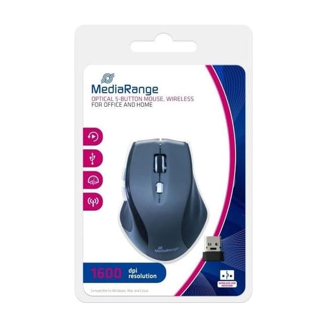 MediaRange MROS203 Ratón inalámbrico óptico