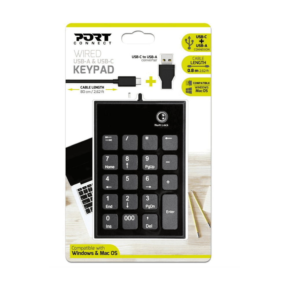 Port Designs 900801 Teclado numérico USB