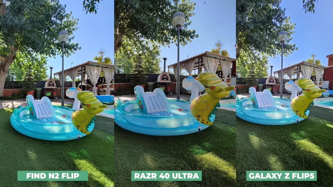 Comparativa gran angular de día Samsung Galaxy Z Flip5 vs Oppo N2 Flip vs Motorola Razr 40 Ultra