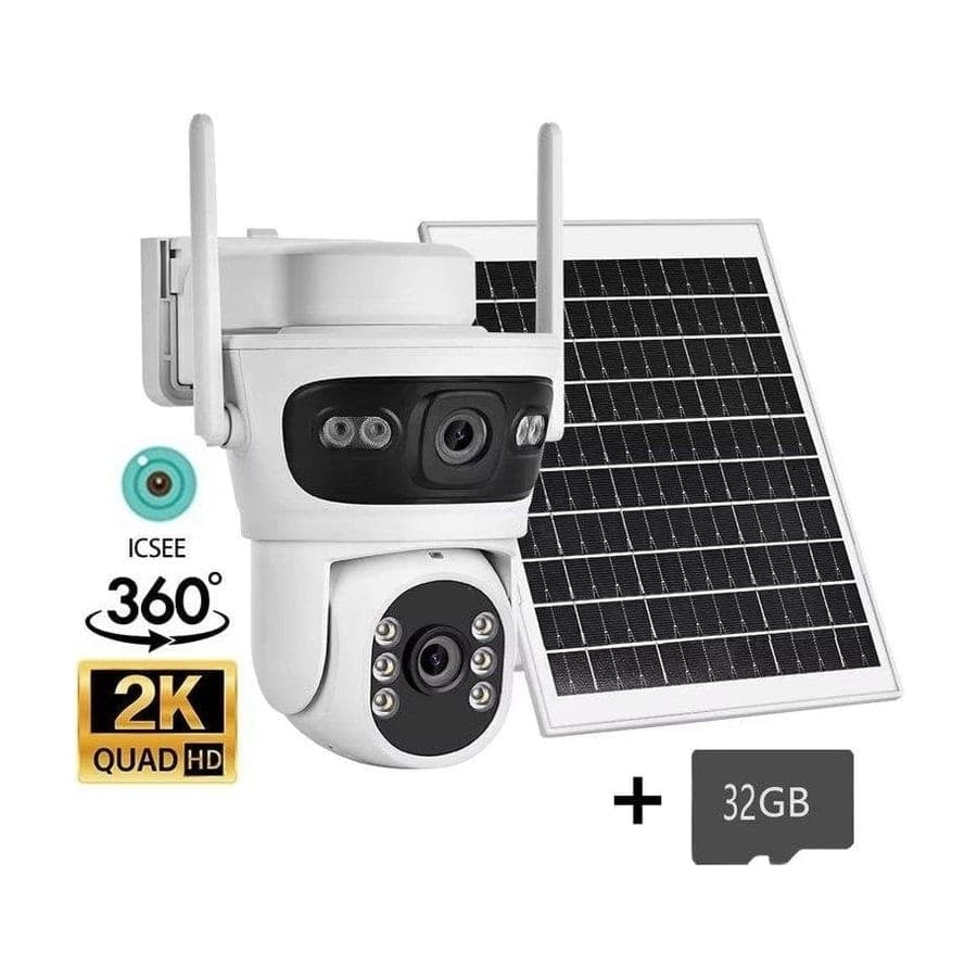 Autrucker HJ0629LWQ1 Cámara IP 2K Exterior Panel Solar