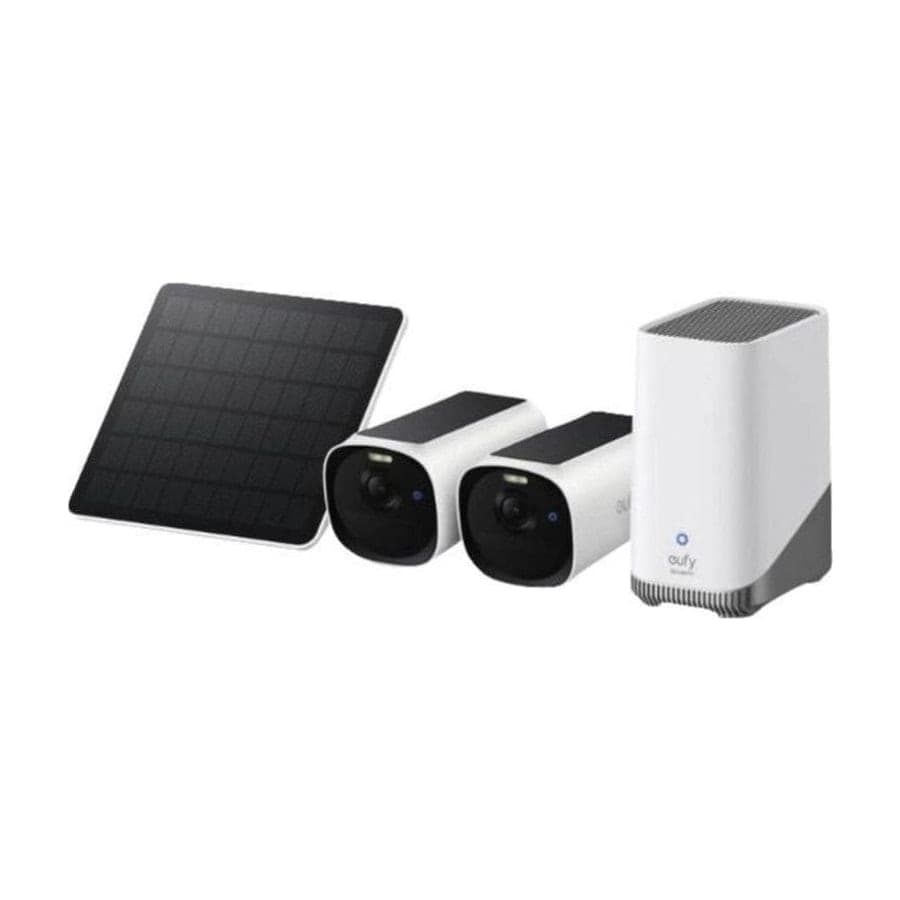 Eufy E8144323 2K Cámara de seguridad exterior con panel solar