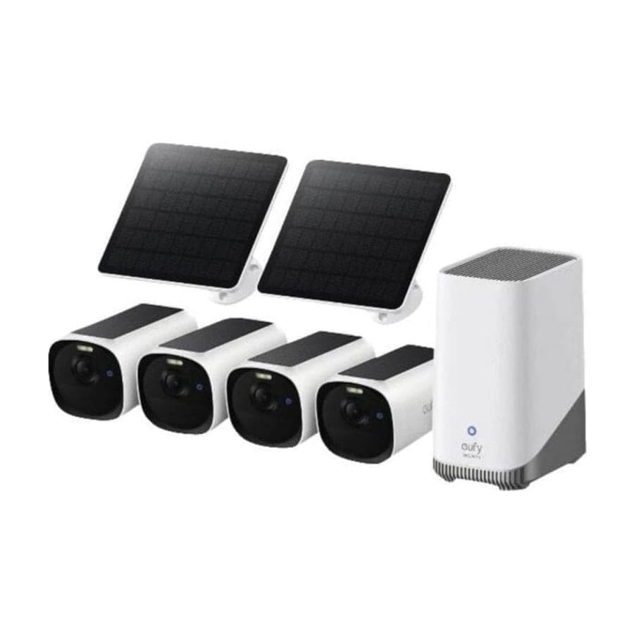 Eufy E8144327 2K Cámara de seguridad exterior con panel solar