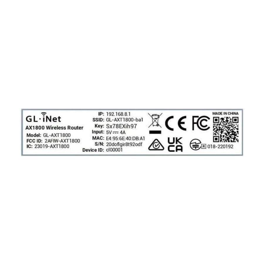 GL.iNet GL-AX1800 WiFi 6 Router