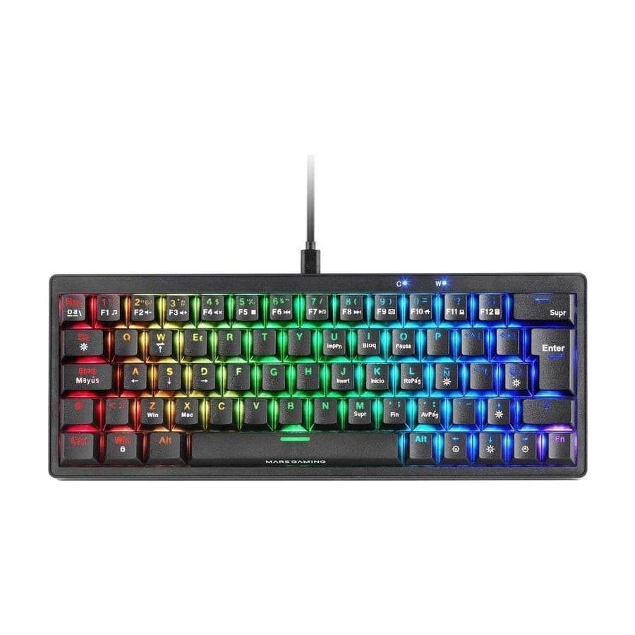 Mars Gaming MKMINIPRO Teclado Mecánico 60% RGB Switch Azul