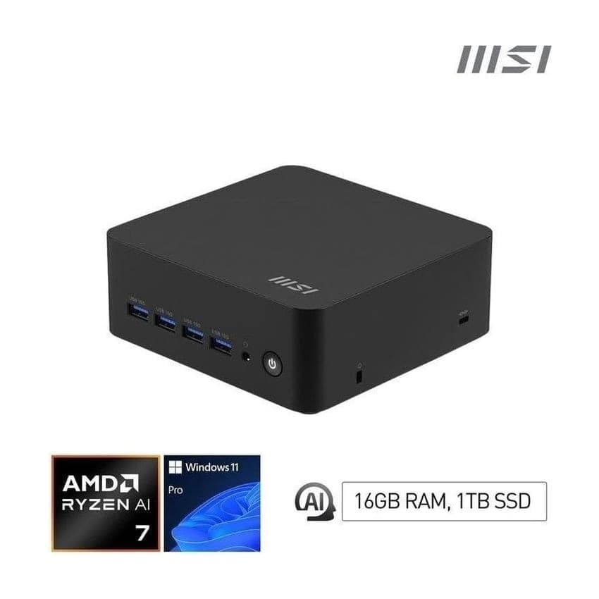 MSI Cubi Z AI 8M Ryzen 7 8845HS 16GB 1TB SSD Windows 11 Pro