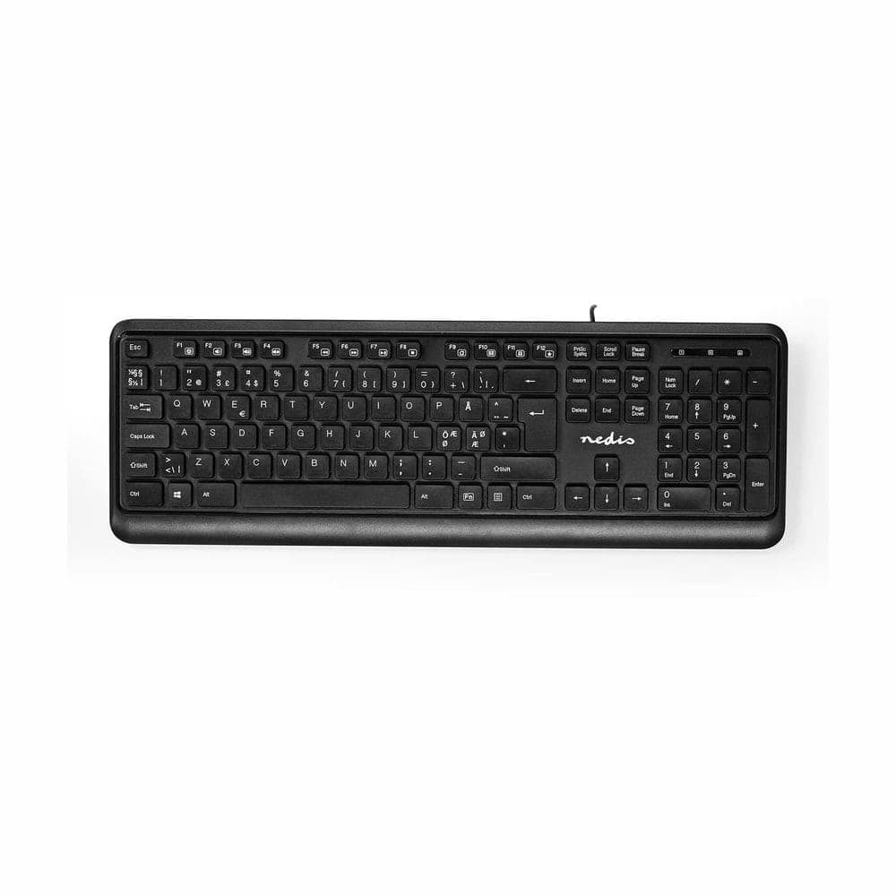 Nedis KBMU200BKND Teclado USB QWERTY Nórdico
