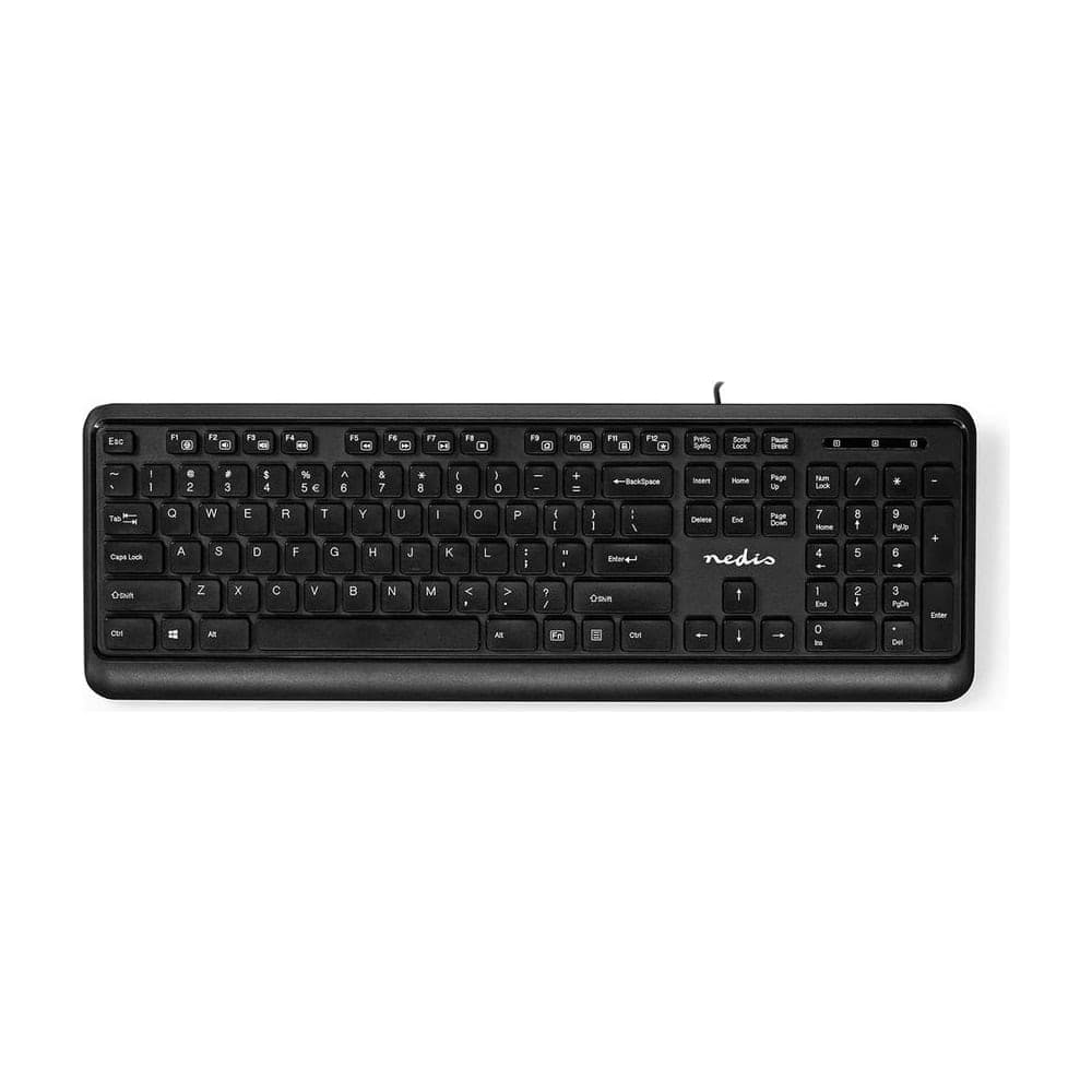 Nedis KBMU200BKUS Teclado USB QWERTY Internacional EE. UU.