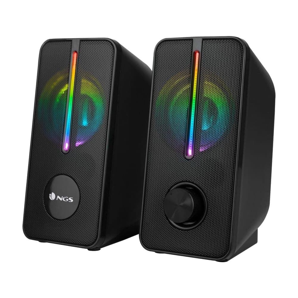 NGS GSX-150 Altavoces Stereo Gaming con iluminación LED RGB y entrada Jack 3.5 mm