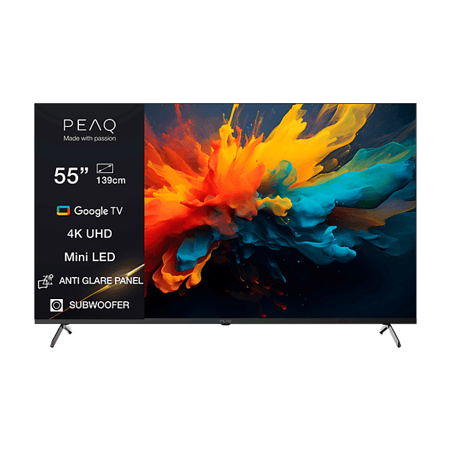 PEAQ PTV 55GMU-5026C AG 55" Mini LED 4K UHD HDR10 Smart TV (Google)