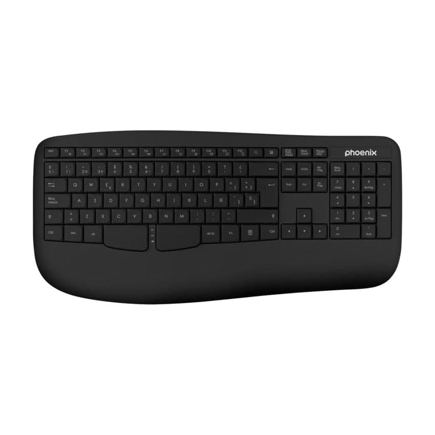 Phoenix Technologies K201 Teclado Ergonómico Inalámbrico 2.4 GHz