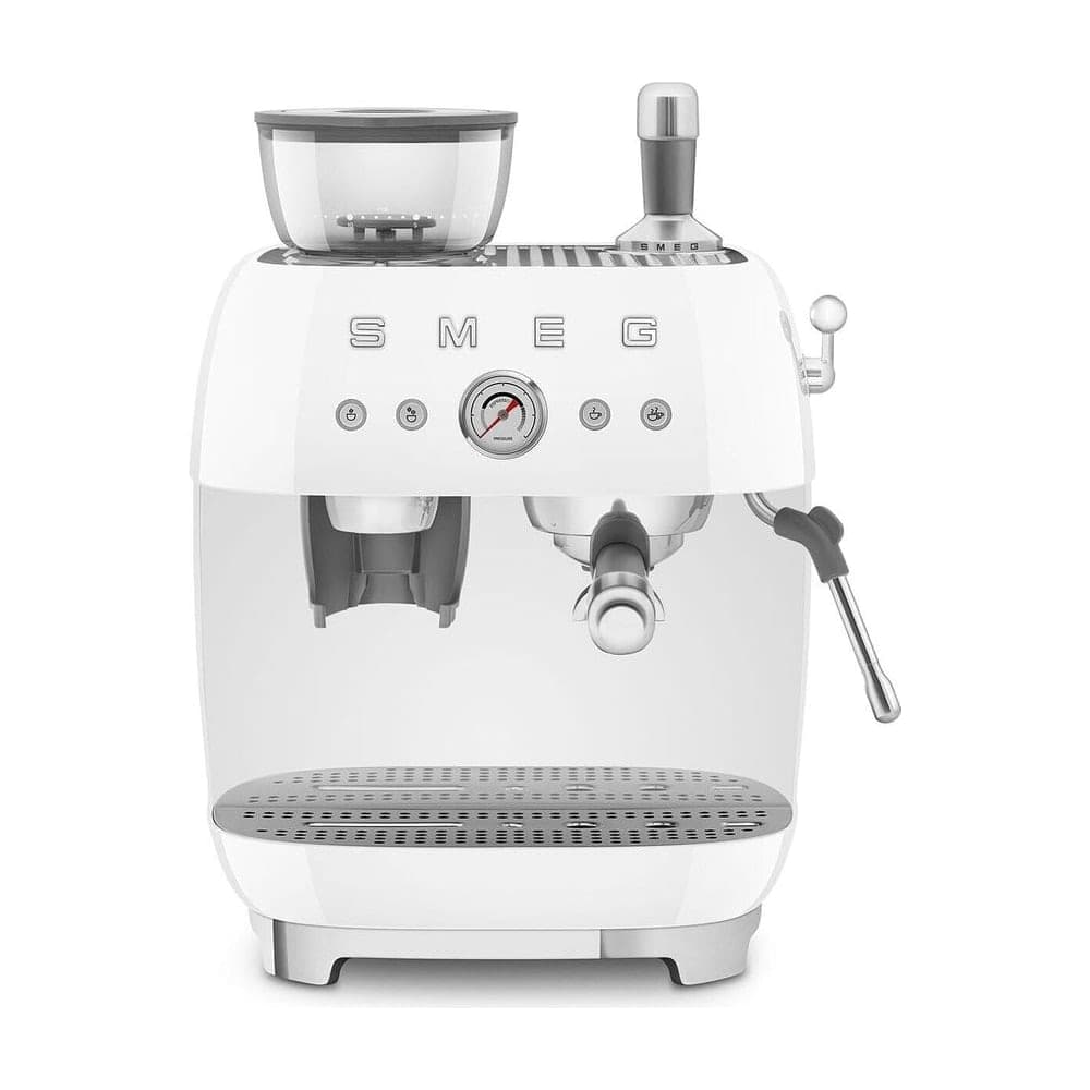 Smeg EGF03WHEU Cafetera espresso manual con molinillo