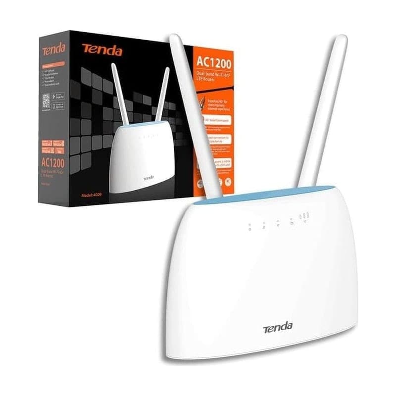Tenda 4G09 Router WiFi Doble Banda AC1200 4G LTE