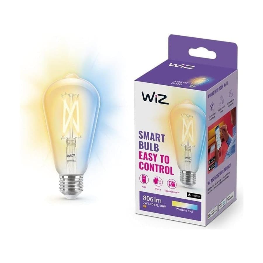 WiZ Bombilla Inteligente LED Filamento ST64 E27