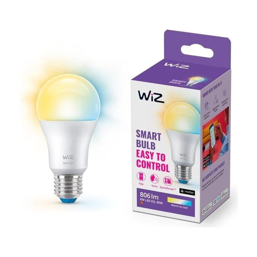 WiZ Whites Bombilla Inteligente LED A60 E27 Regulable